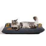 TIMSUNBER Self Warming Cat Bed Self Heating Cat Pad 24 x 18 inch Thermal Pet mat for Indoor Outdoor Pets Double Filled Cat Mat with Washable Removable Cover Non-Slip Bottom (Dark Gray)