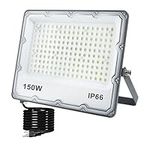 150W LED Flood Light Warm White, Outdoor Security Lights Wall Lighting Fixtures 3000K 15000LM Illumination, IP66 Waterproof Projects for Garage, Warehouse, Pathway, Yard