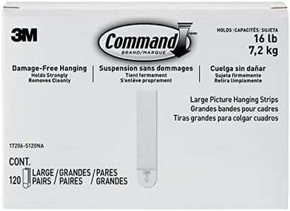 Command 15 lb Large Picture Hanging Strips 120 Pairs, (240 Command Strips) Damage Free Hanging Picture Hangers, No Tools Wall Hanging Strips for Christmas Decorations