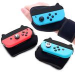 Switch Just Dance Wrist Strap, Switch Boxing Accessories for Switch Boxing Game with 2 Switch Thumb Grip Caps - Black