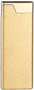 PENNY73 Pure Copper Lighter Ultra-Thin Gas Inflatable Grinding Wheel Cigarette Soft Flame Kerosene Lighter for Collection Decorative Man Gift,Matte