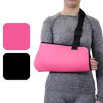 Solace Bracing Comfort Max Padded Sling (2 Colours) - British Made & NHS Supplied Sling for Adults - #1 Arm, Collarbone, Wrist, Shoulder & Elbow Support for Fractures & Injuries - Pink, Regular