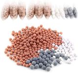 12 Packs Mineral Balls Negative Ion Shower Filters Replacement Bio-Active Stone for Ionic Filter Shower Head, Remove Chlorine, Fluoride, Impurities and Hard Water
