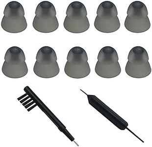 Smokey Hearing Aid Power Domes Close Domes Ear tips for ReSound Sure Fit Style RIC RITE and Open Fit BTE Hearing Amplifier with Cleaning tools Brush Cleaner and Carry Case (Smokey, Small)