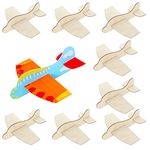 CertBuy 20 Pack DIY Model Wooden Airplane Nature Wood Plane Balsa Wood Planes Handicraft Plane for Birthday Carnival Party