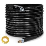 (15M/49Ft) High Pressure Washer Replacement Hose for Karcher K Series Washers K2, Old Model Quick Connector Click Type Plug to M22-14mm Screw Thread Outlet, Extension Clean Pipe with Quick Connector