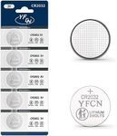 YFCN CR2032 Battery 3V Lithium Batteries 5 Count Pack CR2032 Batteries - CR 2032 Coin Cell Batteries for AirTag, Key Fob, Remotes- 10 Years Shelf Life