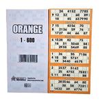 Bingosupermarket Bingo Tickets 600 Pad 6 To a Sheet 1-90 Perforated (Orange)