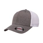 Flexfit Men's Melange Trucker Cap, Dark Heather/White, OSFA