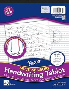 Pacon Multi-Sensory Ruled Handwriting Tablet, White