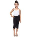 Robinbosky Premium Girls Capri Black Slim Leggings (11-12 Years,(34) Black)