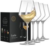 JoyJolt Layla White Wine Glasses, S