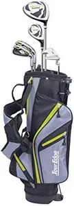 Tour Edge HL-J Junior Complete Golf Set with Bag (Right Hand, Graphite, 1 Putter, 2 Irons, 1 Hybrid, 1 Wood, 7-10 YRS) Green