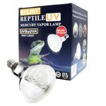 MIXJOY 125 Watt High Intensity Self-Ballasted UV/Heat Mercury Vapor Light Bulb, UVA UVB Full Spectrum Sun Light for Reptile and Amphibian Use