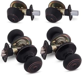 Honeywell 8101406 Classic Entry Door Knob and Deadbolt Lock Set, Oil Rubbed Bronze, 2-Pack