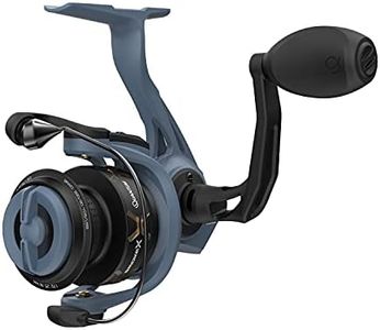 Quantum Smoke X Spinning Fishing Reel, Size 30 Reel, Changeable Right- or Left-Hand Retrieve, Continuous Anti-Reverse Clutch with NiTi Indestructible Bail, SCR Alloy Frame, 6.0:1 Gear Ratio, Blue