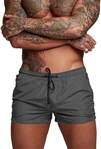 Donason Costume da Bagno Uomo, Pantaloncini Sportivi da Uomo Asciugatura Rapida Pantaloni Corti da Corsa Calzoncini da Surf sulla Spiaggia con Fodera in Mesh e Tasche