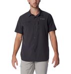 Columbia Men's Summit Valley Woven Short Sleeve Shirt Hiking, Shark, Large