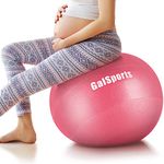 GalSports Pregnancy Ball - Birthing Ball for Workout Yoga Stability, Pregnancy Safety Materials for Maternity Physio & Recovery Plan Included, Labor Exercise Ball with Quick Pump