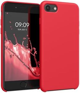 kwmobile Case Compatible with Apple iPhone SE (2022) / iPhone SE (2020) / iPhone 8 / iPhone 7 Case - TPU Silicone Phone Cover with Soft Finish - Awesome Pink