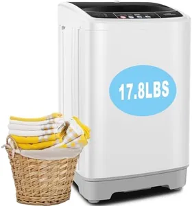 17.8Lbs Portable Washing Machine Nictemaw Portable Washer, 2.4 Cu.ft Washer and Dryer Combo with Drain Pump, 10 Programs 8 Water Level Compact Laundry Washer for Home, Apartment, RV, Dorms