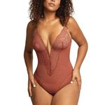 LoRier Lace Bodysuit for Women Tummy Control Shapewear V Neck Backless Tank Tops One Piece Body Shaper Waist Trainer Corset