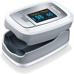 Beurer Instant Digital Fingertip Pulse Oximeter, Blood Oxygen Saturation & Pulse Rate Monitor with Accessories, PO30