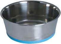 Rogz Slurp Stainless Steel Durable Non Slip Dog Bowl Blue Large