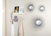 Safavieh Home Collection Sunburst Triptych Mirror (Set of 3), Silver