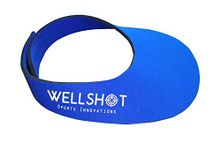 Wellshot Unisex Neoprene Visor Cap for Tennis, Shooting, Golf, Running - Stretchable, Sweat-Proof, Adjustable Size, Blue