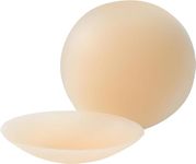 House of Quirk 1-pairs Ultra-thin Silicone Reusable Nippleless Nipple Cover Adhesive Pasties for Women - Beige