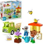 LEGO® DUPLO Town Caring for Bees & Beehives 10419 Preschool Kids’ Learning Toy, 2 Figures and a Drivable Truck, Build-and-Rebuild Set for Toddlers Aged 2 Years Old and Over