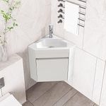 wonline 16" Corner Bathroom Vanity 