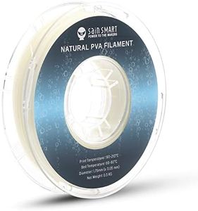 SainSmart 1.75mm PVA Dissolvable 3D Printers Filament, Upgrade Water Soluble Support Filament for 3D Printers -0.5kg/1.1lbs (Natural), Dimensional Accuracy +/- 0.05mm