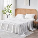 Sijo AiryWeight Tencel Sheet Set, 100% Lyocell Derived from Eucalyptus, Buttery Soft, Architectural Digest 2022 Best Cooling Sheets Winner - 3pc - 2 Pillowcases 1 Fitted (Snow, King)