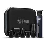 BEARDO Godfather 13-in-1 Trimmer Kit for Men | Full Body Grooming Kit with 6 Magnetic Attachments | 8000 RPM Motor, 120 Min Runtime, Travel Lock | Self-Sharpening Blades, Aluminium Body | Full Body Trimmer for Men | Travel Friendly Kit with Hard Travel Case