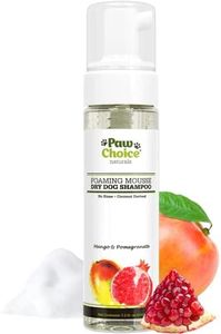 Paw Choice Dry Shampoo for Dogs - Waterless Dog Shampoo, No Rinse Foam Mousse - Removes Odor, Cleans, and Conditions - Hypoallergenic & Natural Dry Dog Shampoo - Made in USA - Mango Pomegranate Scent