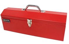 Homak 19-Inch Steel Hip-Roof Tool Box, Short, Red, RD0011920