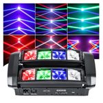 ZKYMZL Spider Moving Head Light LEDs Beam DJ Lights RGBW Sound Activated and DMX512 Control for Party Pub Disco Show Wedding Event Stage Lighting.