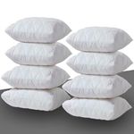 Pillow Protectors 8 Pack Cover White, Anti Allergy Zipped Pillows Protector, Quilted Pillow Case, Machine Washable, Dust & Mite Proof - 50 x 75cm