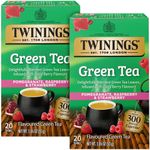 Twinings Green, Pomegranate, Raspberry, and Strawberry Bagged Tea, 40 Count