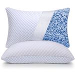 OSBED Shredded Memory Foam Pillows King Size Set of 2, Cooling Pillows for Sleeping 2 Pack, Adjustable Loft Bed Firm or Soft Pillows for Side, Back, Stomach, Hot Sleepers (20"x 36")