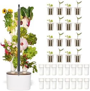 New & Improved! Gardyn Studio 2 Hydroponics Growing System - 16 Non-GMO Plants, Herbs, Vegetables - Smart Tower - Hydroponic Herb Garden Planter Indoor Kit - Indoor Gardening System w/Grow Lights
