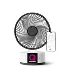 MeacoFan Sefte® Pro 10" Table Portable Battery Air Circulator | Quiet Fan, Cordless Fan, Oscillating Desk Fan, Rechargeable Fan + App Control, 40h Runtime, 32m Airflow, 25dB Ultra Quiet, Remote