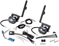 Kijima 205-6158 CT125 Hunter Cab (JA55/JA65) Motorcycle Fog Light Kit, White LED, Dustproof, Waterproof IP67 Equivalent, Steel, Black