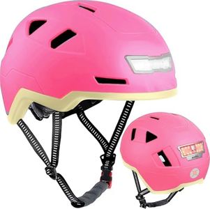 XNITO Kid Bike Helmets for Boys and Girls | Fit Head 51-54cm Circumference | CPSC & NTA-8776 Dual Certified | Multi-Sport Helmets with LED Lights, Magnetic Buckle, Detachable Visor (Princess)