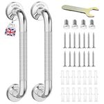 16Inch/40.64cm Bathroom Handles, 2-Pack Anti-Slip Grab Handles, 304 Stainless Steel Tub Handles, Safety Handles for Elderly, Children and Disabled People