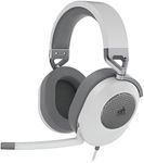 Corsair HS65 Surround Gaming Headset (Leatherette Memory Foam Ear Pads, Dolby Audio 7.1 Surround Sound on PC and Mac, SonarWorks SoundID Technology, Multi-Platform Compatibility) White