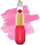Winky Lux Flower Balm, Vegan Lip Balm and Lip Stain, pH Color Changing Lipstick, Vanilla Scented Pink Lip Tint with Real Chrysanthemum, Natural Lip Balm (Pink Flower)