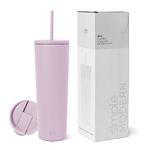 Simple Modern Insulated Tumbler with Straw and Lid | Iced Coffee Cup Reusable Stainless Steel Water Bottle Travel Mug | Gifts for Women & Men | Classic Collection | 28oz | Lavender Mist